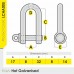 2pc, 8mm Hot Galvanised Dee Shackles